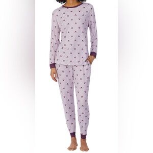 Disney Character Cozy 2-Piece Pajama Set Purple Minnie Mouse, XX-Large / NEW
